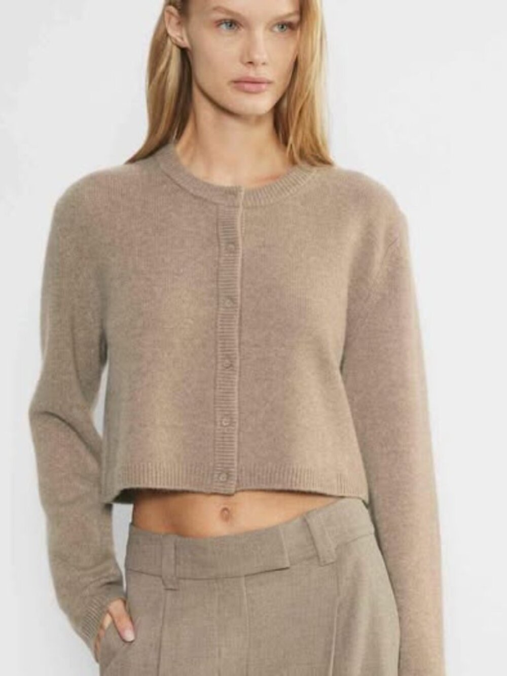 Aritzia Cashmere Relaxed Crew Cardigan (Size S)